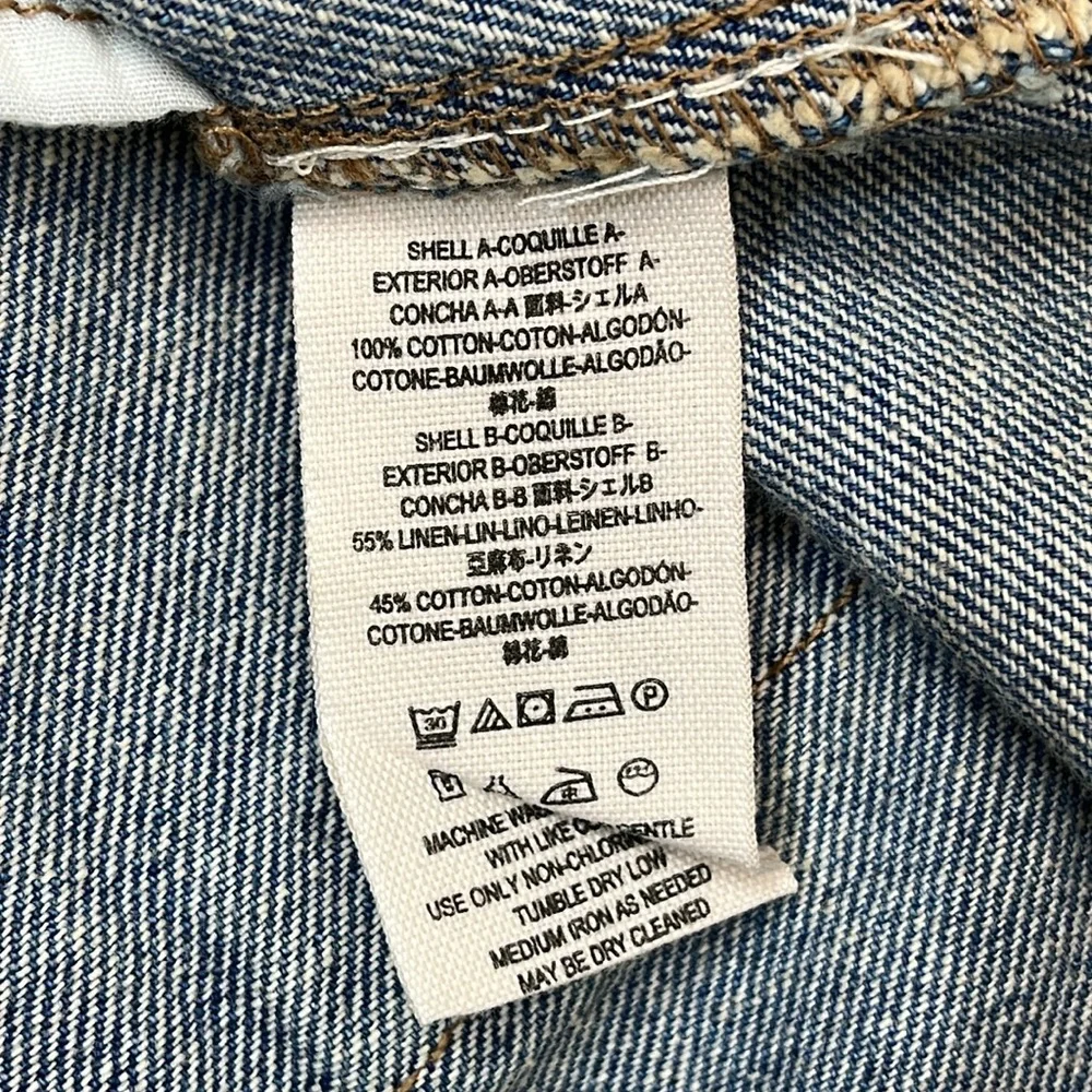 FREE PEOPLE TIRE SWING Handkerchief Hem Jean Mini Skirt Rugged SZ 4 NWT - Picture 12 of 16